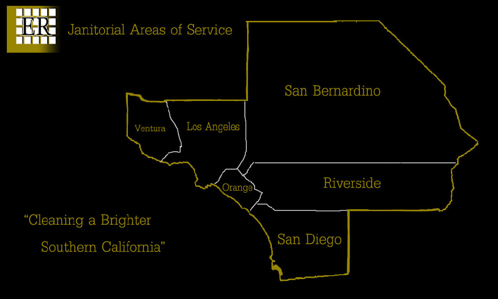 We serve a extensive range of Southern California, but we also offfer our cleaning services to Ventura, Riverside, Orange County, San Diego and San Bernardino. All of these areas are covered by our ER Janitorial Services team and we will ensure clients get quality office cleaning.
